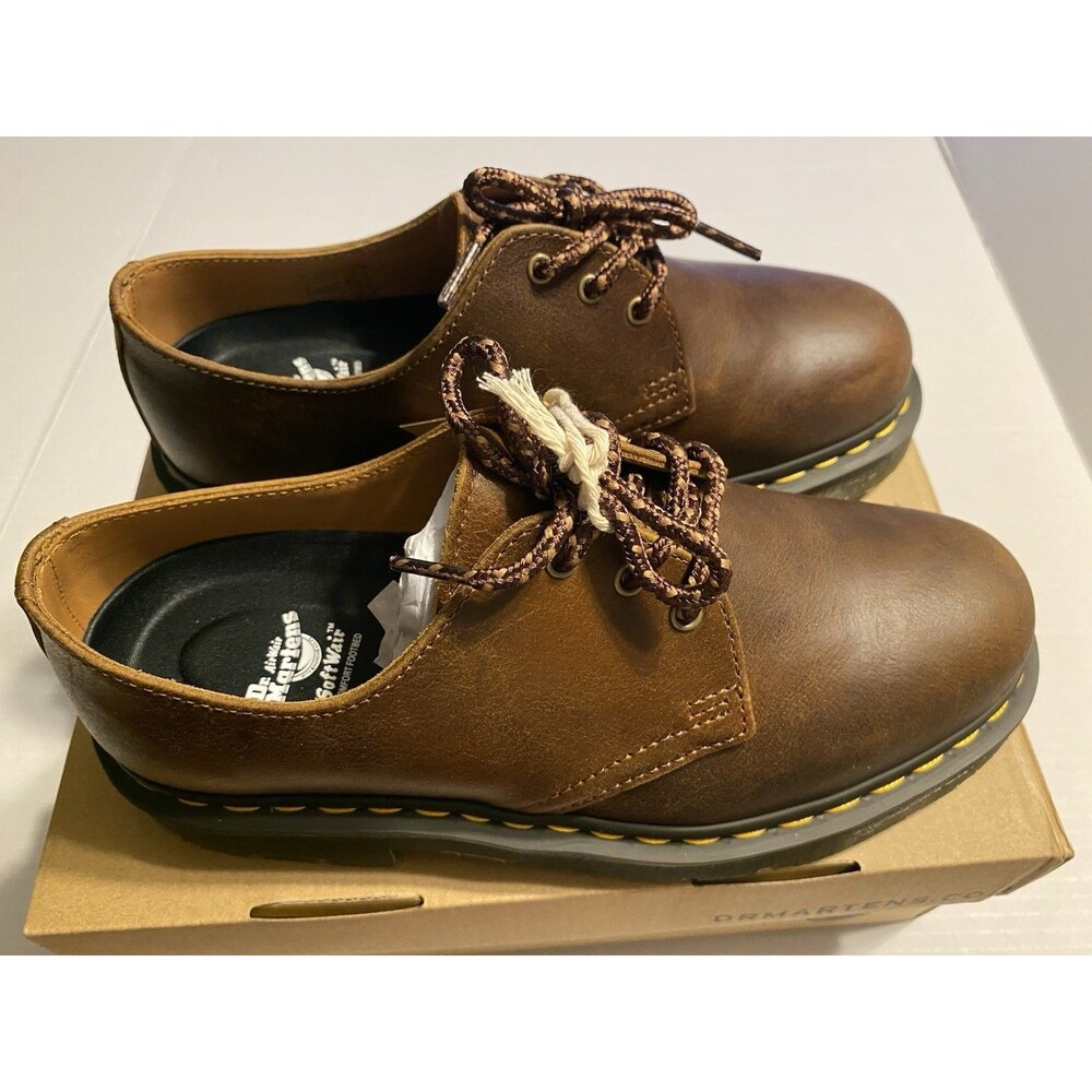 Dr Martens 1461 SR Brown Lace Parker Life Shield WP Leather 8W/7M SoftWair NEW
